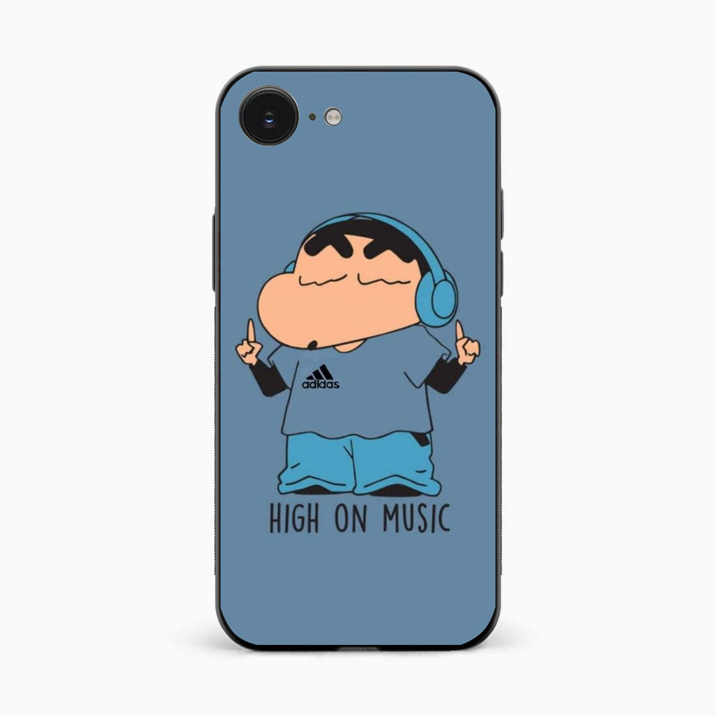 Shinchan High On Music Iphone 16e Back Cover