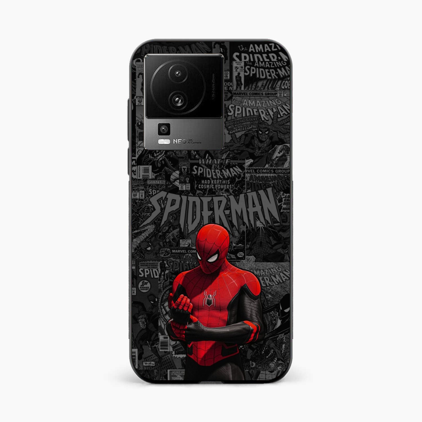 Spider Man Black Theme Iqoo Neo 7 Pro 5G Back Cover
