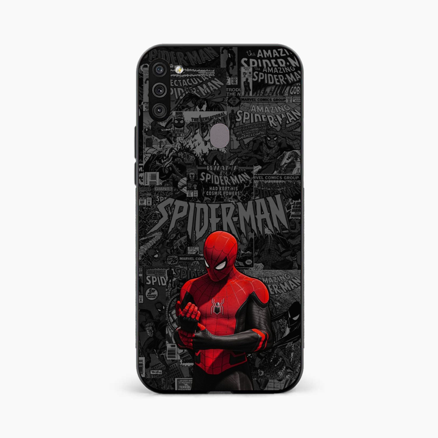 Spider Man Black Theme Samsung A11 Back Cover