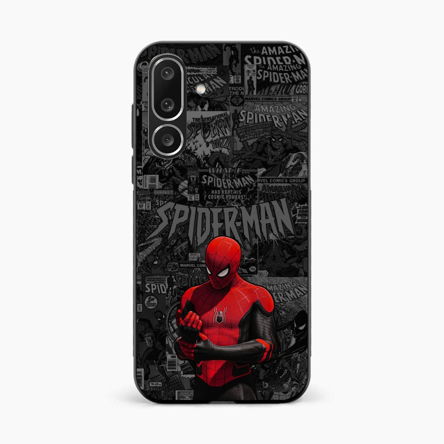Spider Man Black Theme Samsung M36 Back Cover