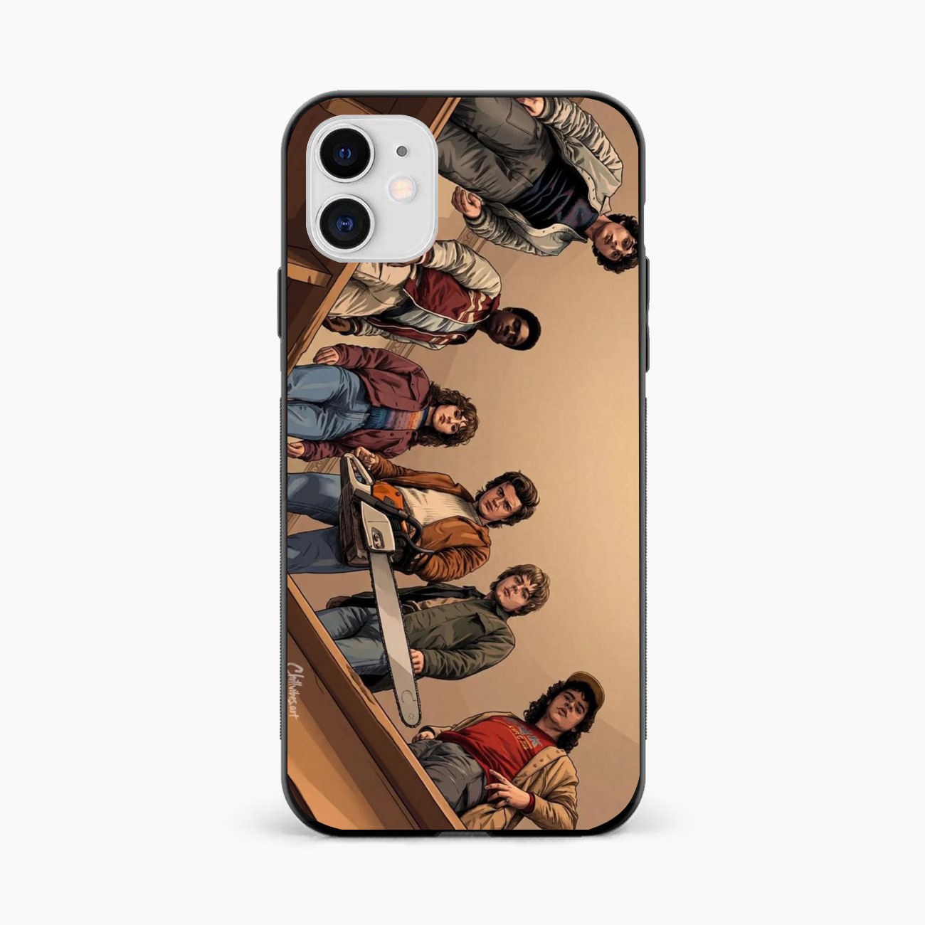 Stranger Squad iPhone 12 Chainsaw Back Cover
