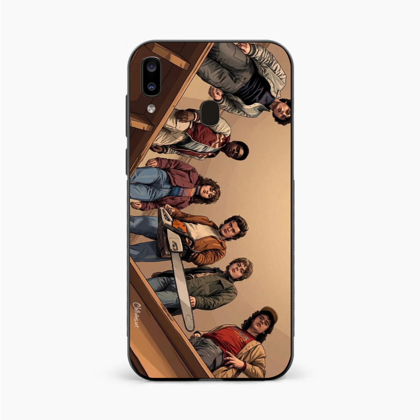 Stranger Squad Samsung A20 Chainsaw Back Cover