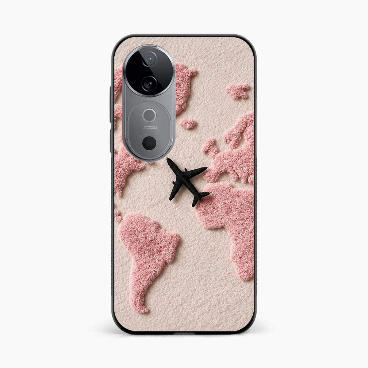 Pink Travel Mood Vivo V40 5G Back Cover