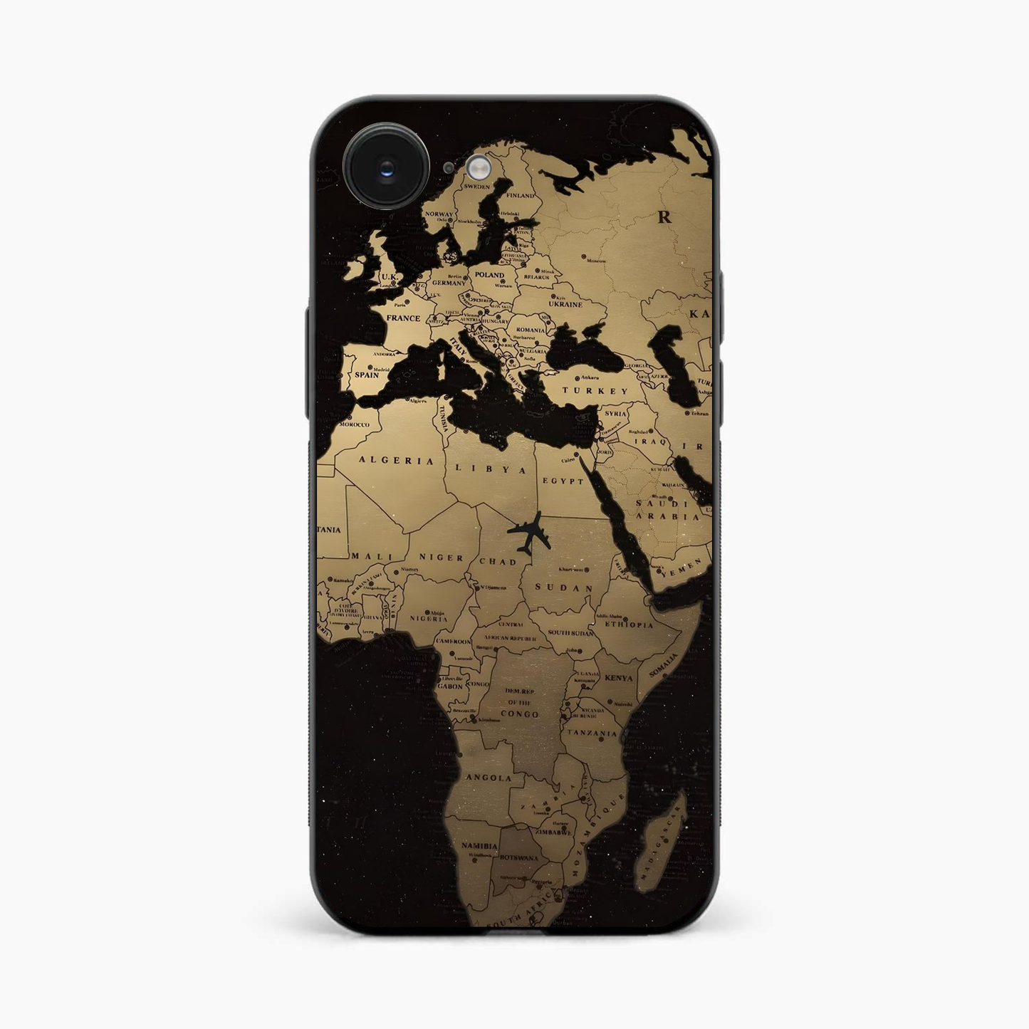World Map Iphone 16e Back Cover