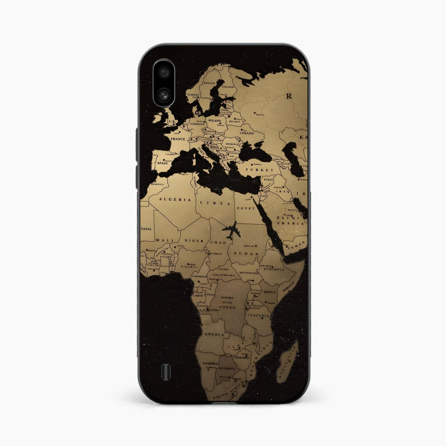 World Map Samsung A10 Back Cover
