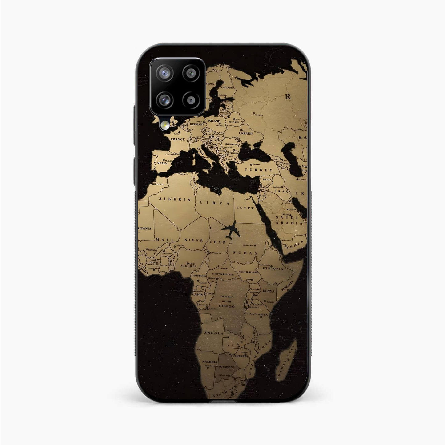 World Map Samsung A12 Nacho Back Cover