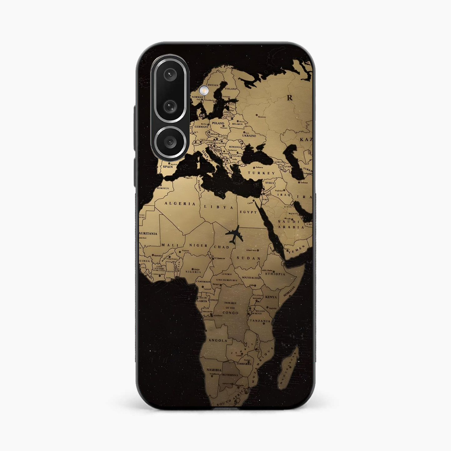 World Map Samsung M36 Back Cover