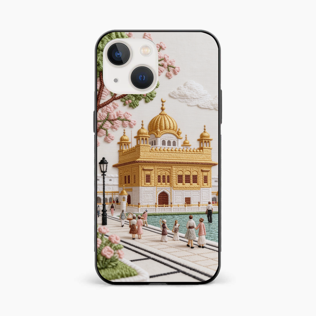 Golden Temple Blossom Premium iPhone 13 Back Cover