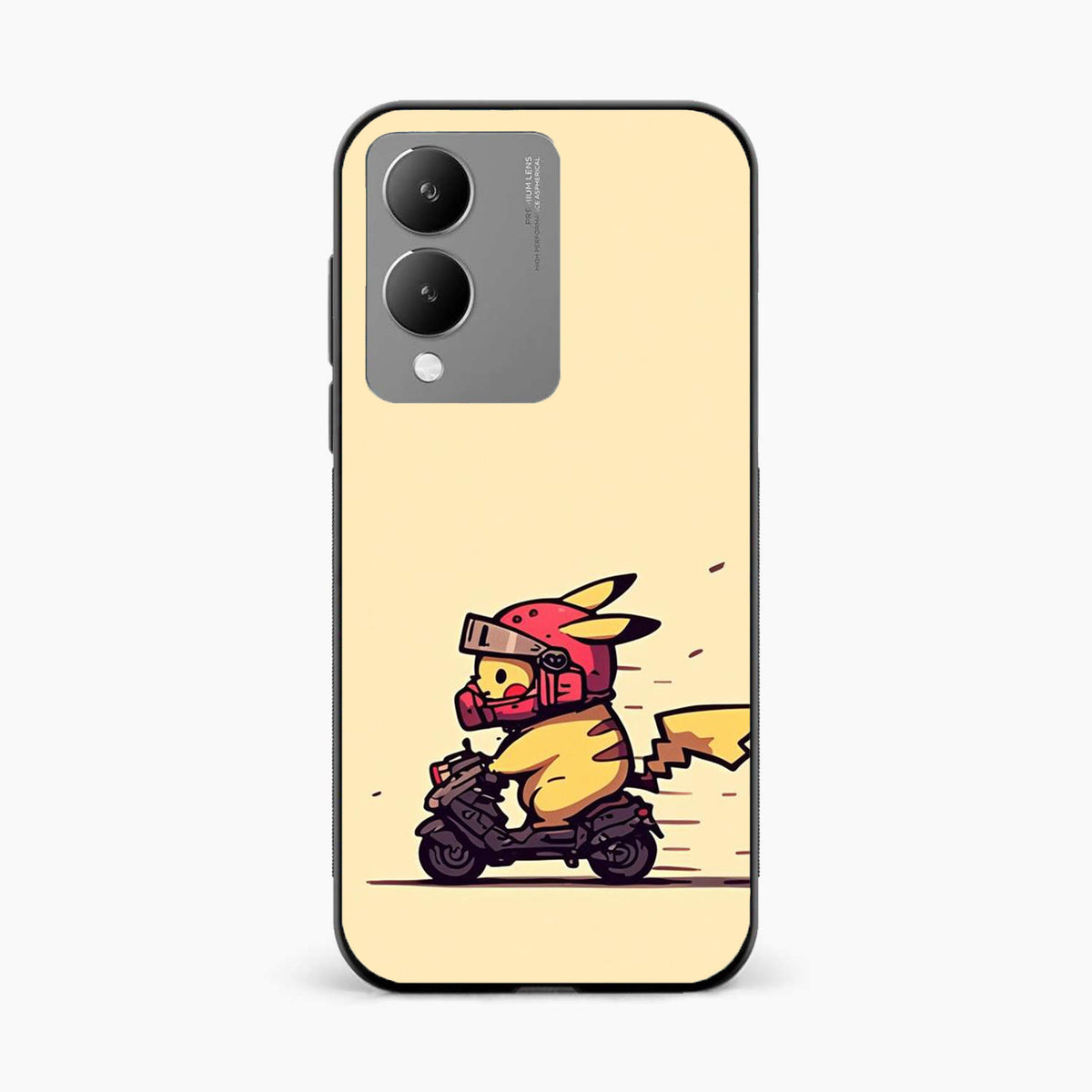 Cute Biker Pikachu Vivo Y17s Back Cover