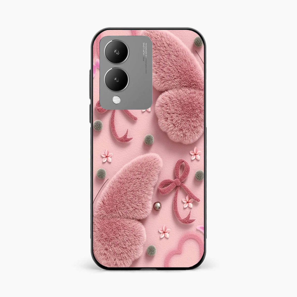 Dreamy Pink Plush Vivo Y17s Back Cover