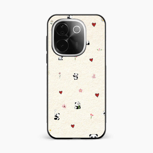 Panda Hearts & Flowers Vivo T3 Pro 5G Back Cover