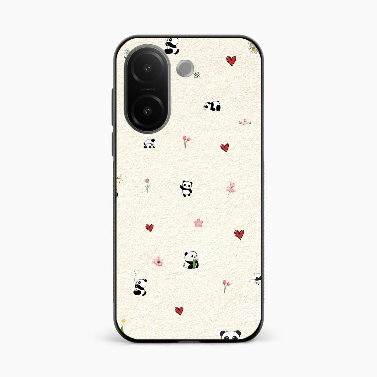 Panda Hearts & Flowers Vivo V60e 5G Back Cover