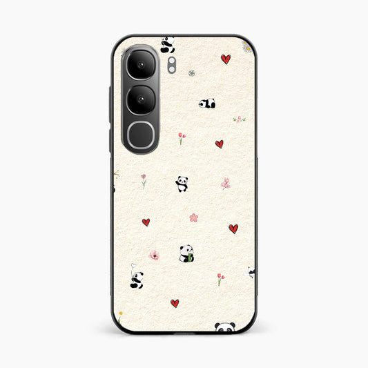 Panda Hearts & Flowers Vivo Y31 5G Back Cover