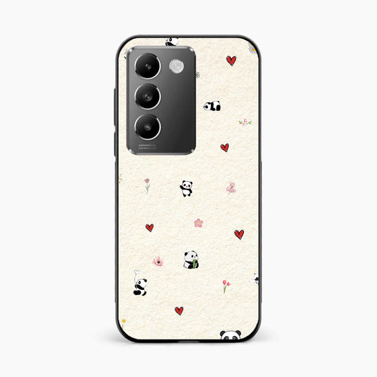 Panda Hearts & Flowers Vivo T3 5G Back Cover