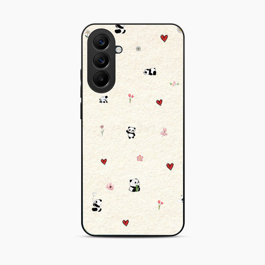 Panda Hearts & Flowers Samsung A57 5g Back Cover