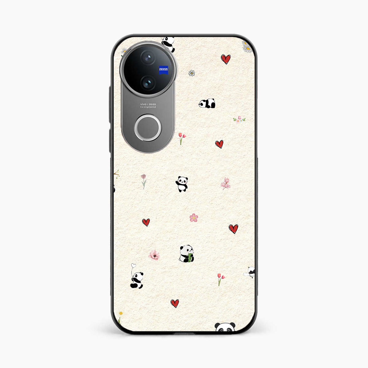 Panda Hearts & Flowers Vivo V50e 5G Back Cover