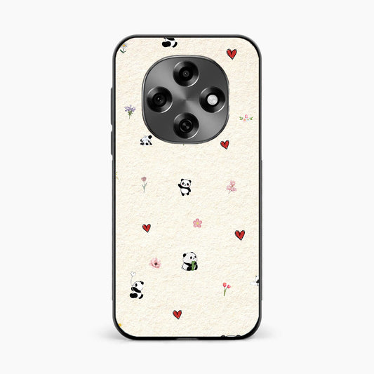 Panda Hearts & Flowers Oppo F31 Pro 5G Back Cover