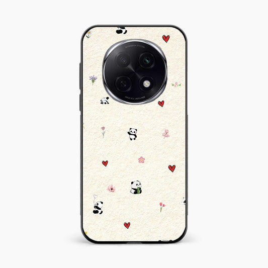 Panda Hearts & Flowers Oppo F29 Pro 5G Back Cover