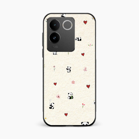 Panda Hearts & Flowers Vivo T2 Pro 5G Back Cover