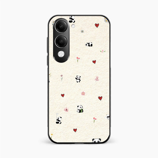 Panda Hearts & Flowers Vivo Y19 5G Back Cover