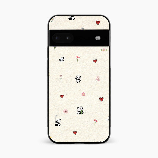Panda Hearts & Flowers Google Pixel 8A Back Cover