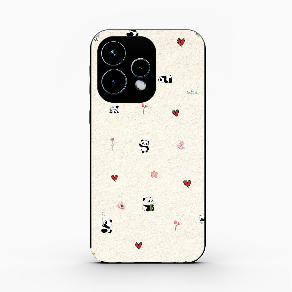 Panda Hearts & Flowers Oppo Reno 15 5G Back Cover