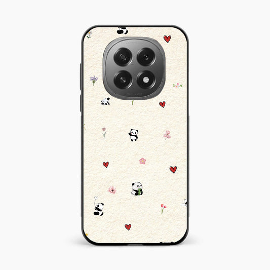 Panda Hearts & Flowers Oppo F29 5G Back Cover