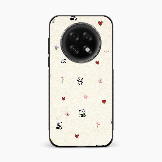 Panda Hearts & Flowers Oppo F31 Pro Plus 5G Back Cover