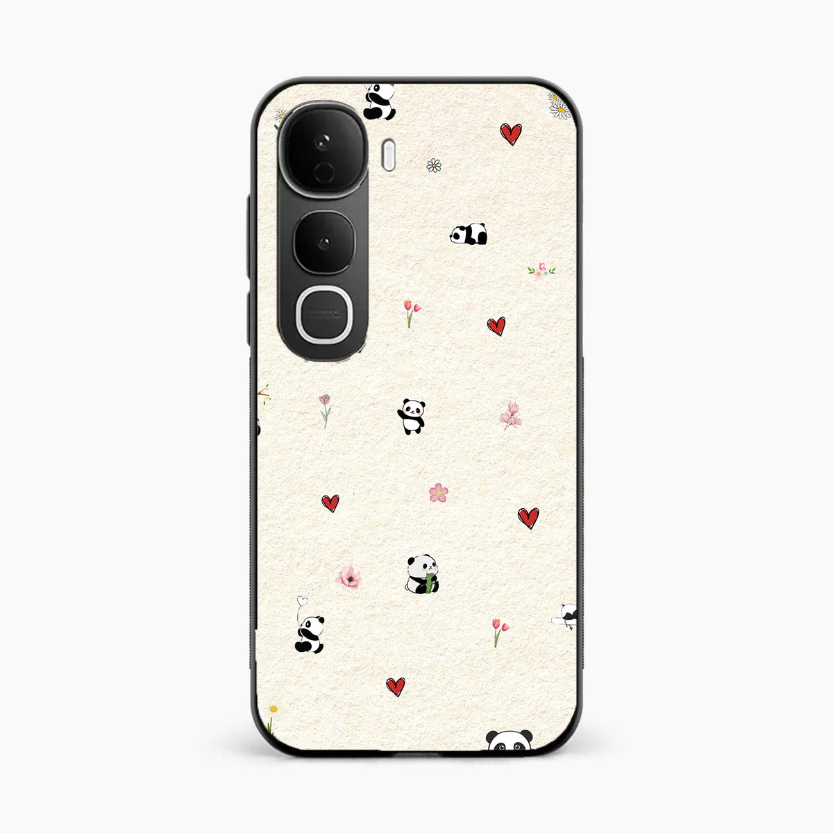 Panda Hearts & Flowers Vivo T2 Pro 5G Back Cover