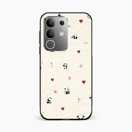 Panda Hearts & Flowers Vivo T4x 5G Back Cover