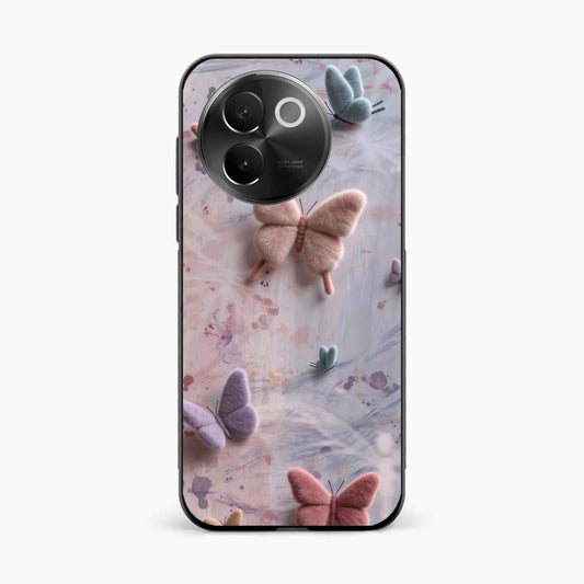 Fluffy Butterfly Vivo V30e 5g Aesthetic Back Cover