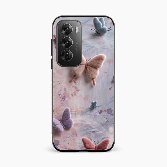 Fluffy Butterfly Oppo Reno 12 Pro 5G Aesthetic Back Cover