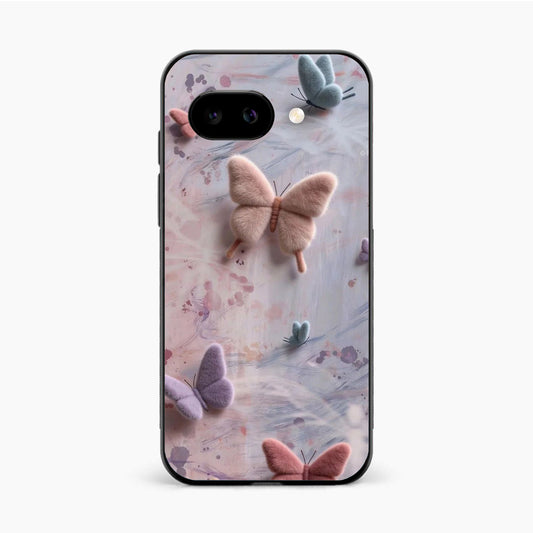 Fluffy Butterfly Google Pixel 9A Aesthetic Back Cover