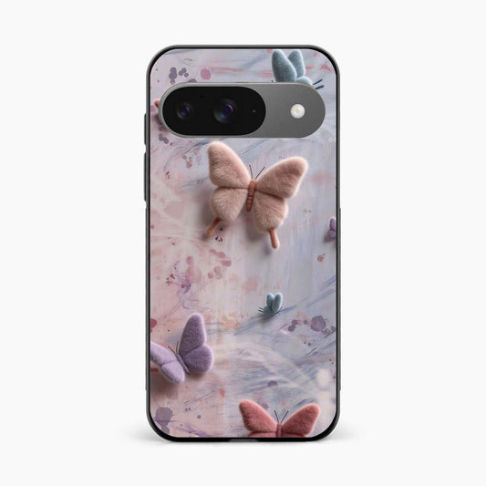 Fluffy Butterfly Google Pixel 9 Aesthetic Back Cover