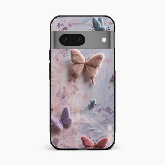 Fluffy Butterfly Google Pixel 8 Aesthetic Back Cover
