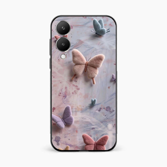 Fluffy Butterfly Vivo Y28 5G Aesthetic Back Cover