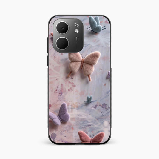 Fluffy Butterfly Oppo A5x 5G Aesthetic Back Cover