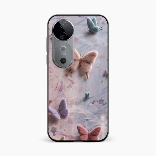 Fluffy Butterfly Vivo V40 5G Aesthetic Back Cover