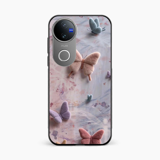 Fluffy Butterfly Vivo V50 5G Aesthetic Back Cover