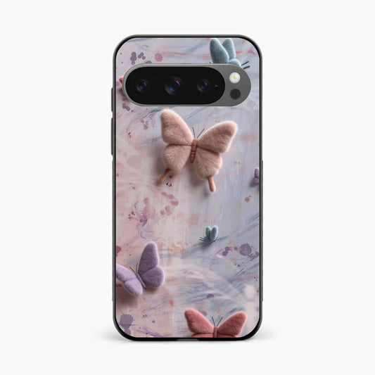 Fluffy Butterfly Google Pixel 9 Pro Aesthetic Back Cover
