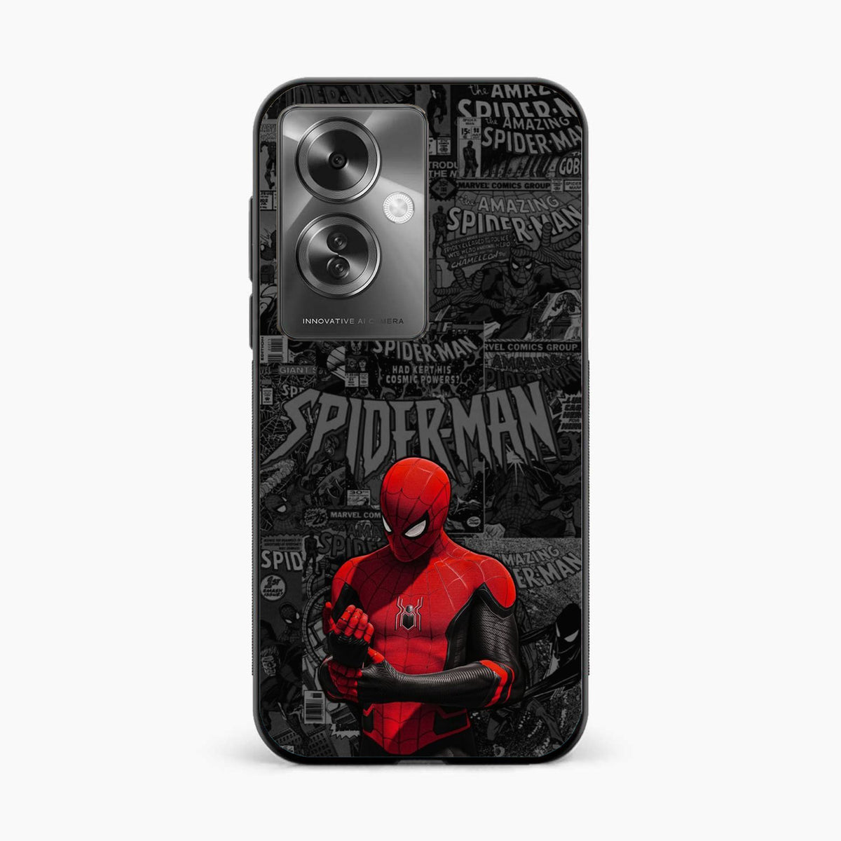Spider Man Black Theme Oppo F25 Pro 5G Back Cover