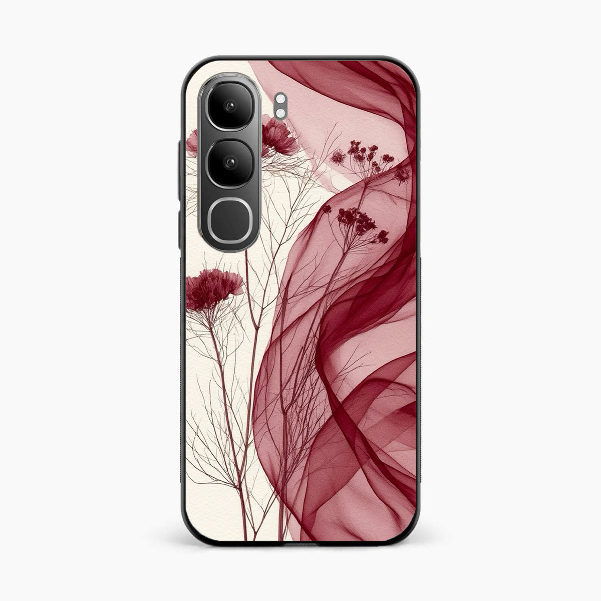 Red Floral Dream Vivo Y31 5G Back Cover