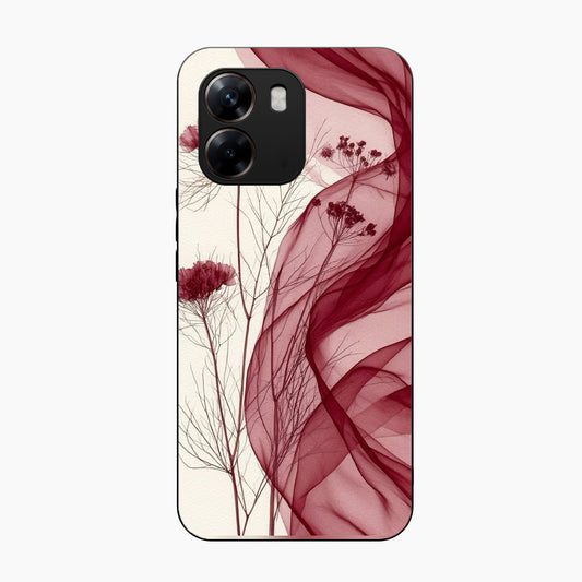 Red Floral Dream Oppo A6x 5G Back Cover