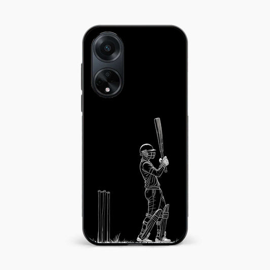 Cricket Minimal Line Art Oppo F23 Back Cover