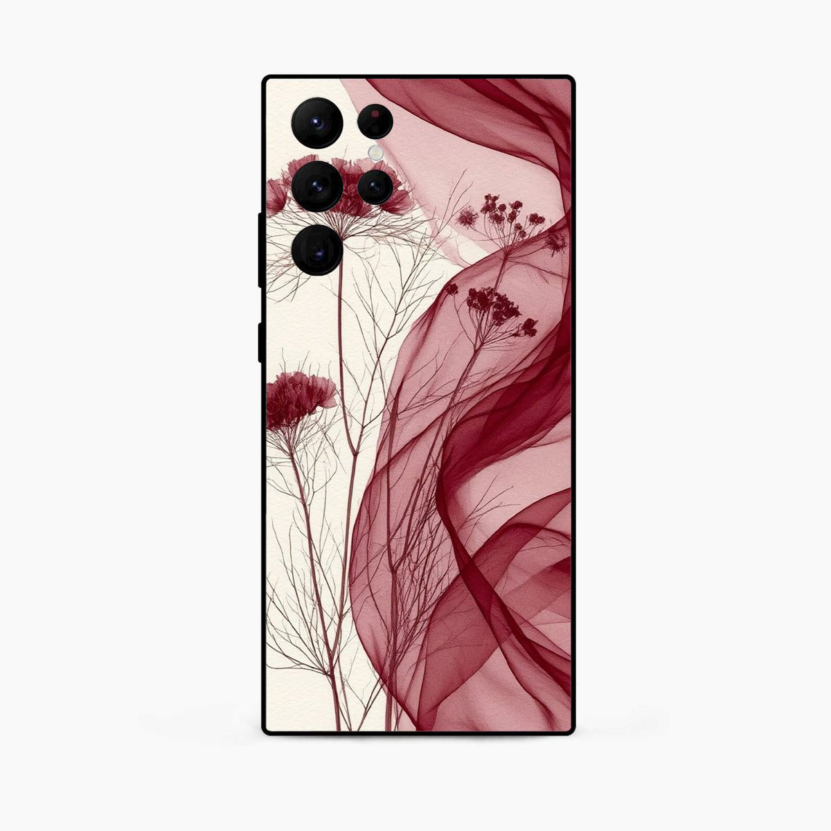 Red Floral Dream Samsung S25 Ultra Back Cover