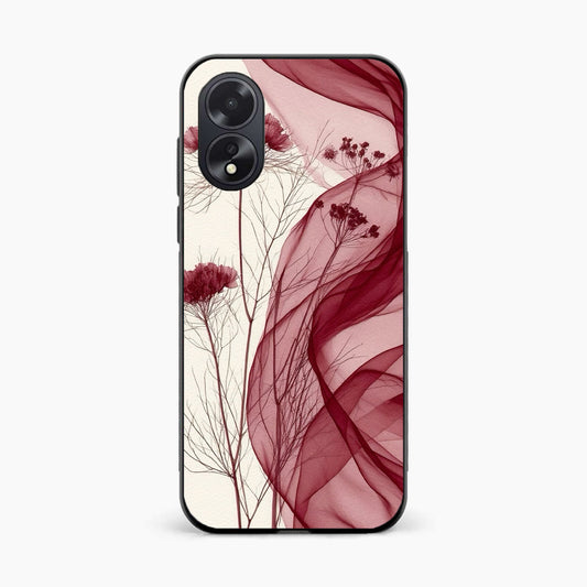 Red Floral Dream Oppo A38 Back Cover