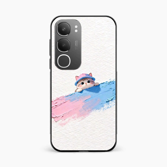 Cute Peekaboo Kitty Vivo Y29 5G Back Cover