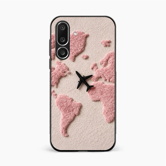 Pink Travel Mood Samsung F56 Back Cover