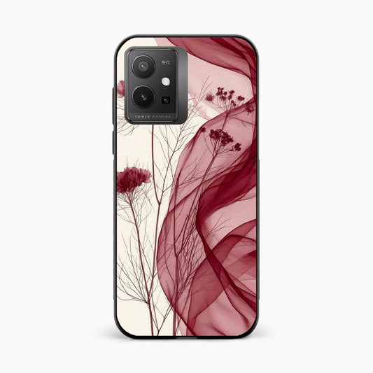 Red Floral Dream Vivo T1 5G Back Cover