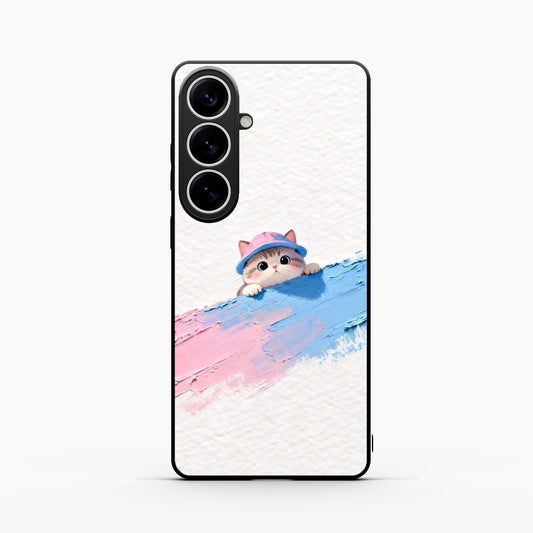 Cute Peekaboo Kitty Samsung S26 Plus 5g Back Cover